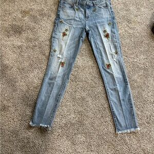 Lucky Brand Light Blue Embroidered Skinny Jeans